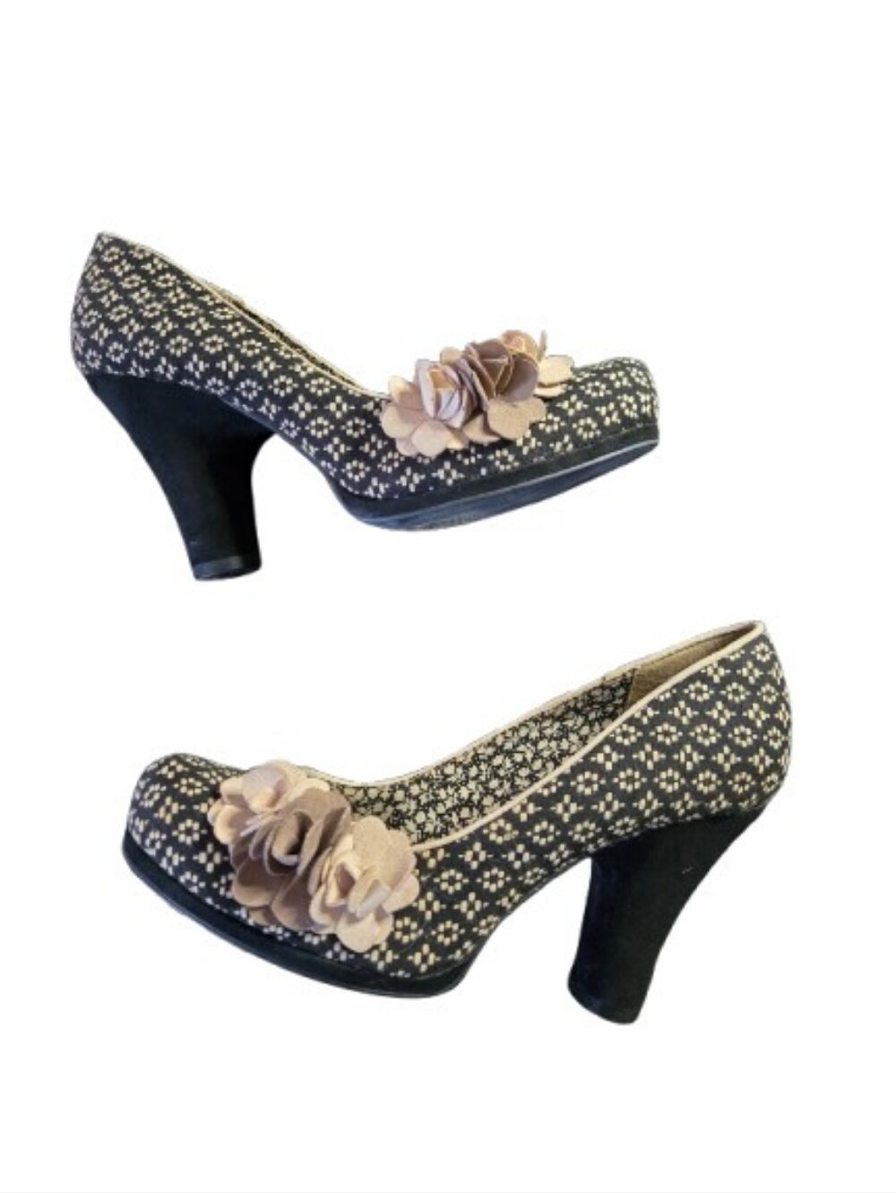 Ruby Shoo Eva Block High Heel Vintage-look Shoes